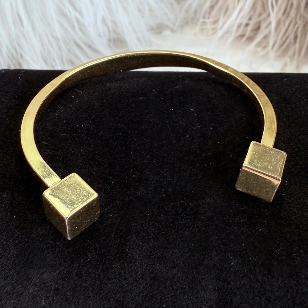 J. Crew Classic Moderist Goldtone Cuff Bracelet